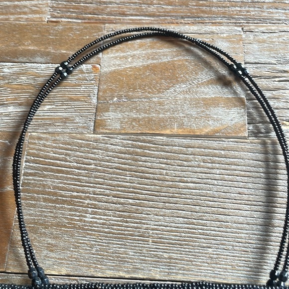 Mayfair International Jet Black Beaded Fringe Evening Bag🖤 - Picture 4 of 8